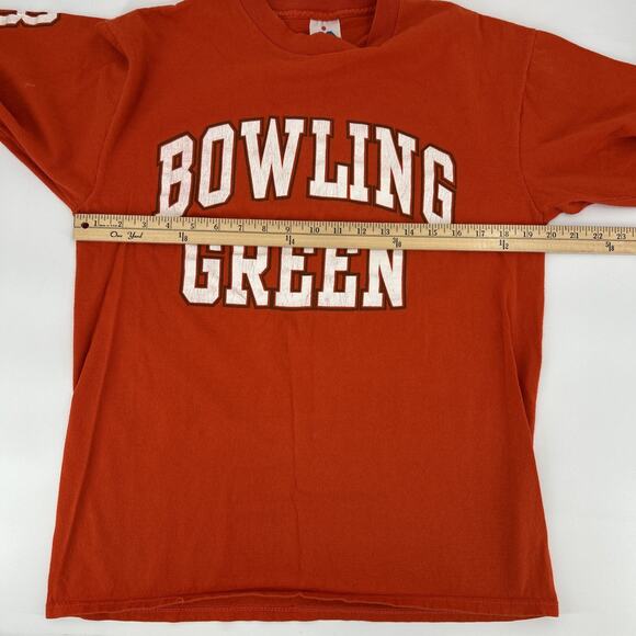 Vintage Bowling Green State University Shirt Men Large Orange Sleeve Print BGSU - Picture 9 of 11